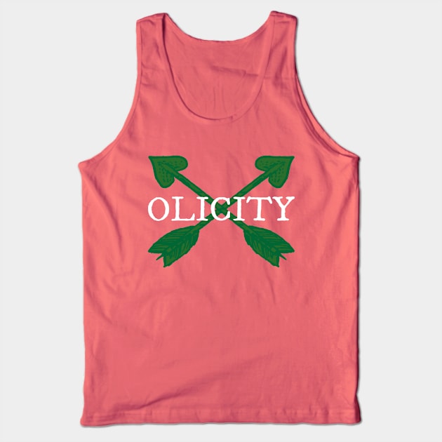 Olicity - Crossing Green Heart Arrows Tank Top by FangirlFuel